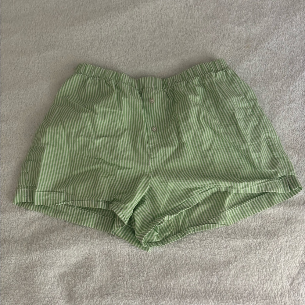 GAP Light Green Striped Women's Shorts